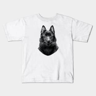 Schipperke Cute Black Dog Kids T-Shirt